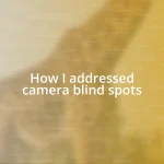 How I addressed camera blind spots