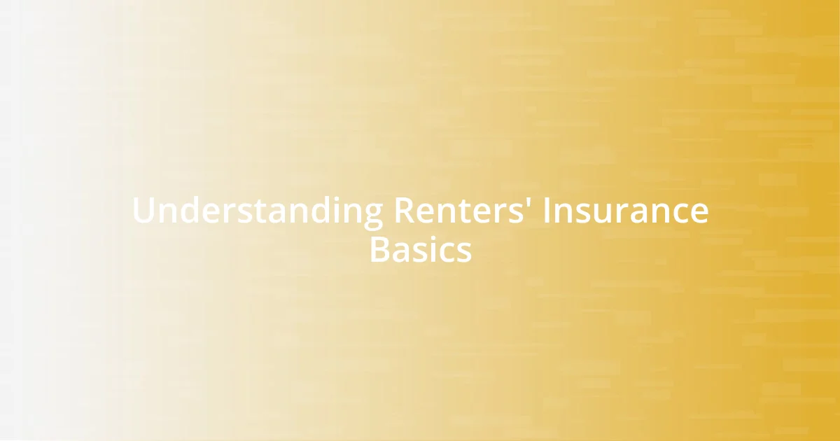 Understanding Renters