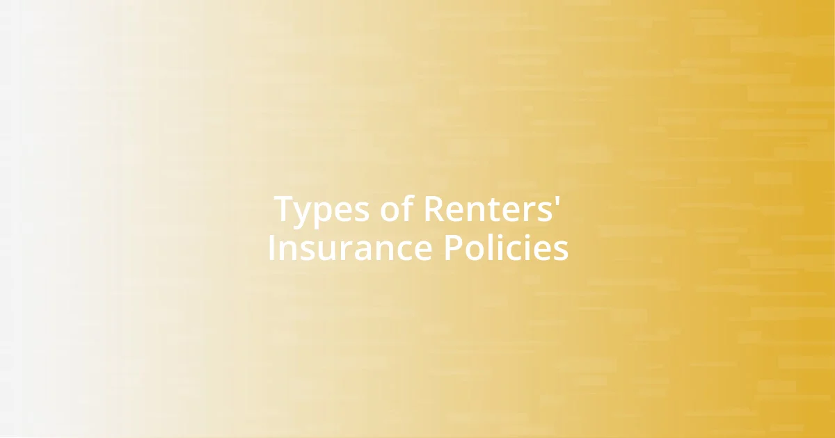 Types of Renters